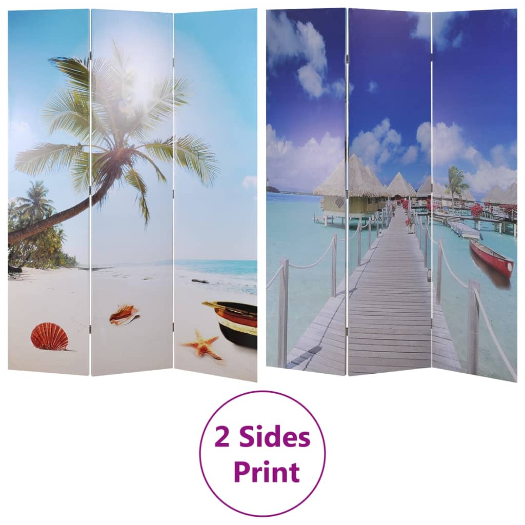vidaXL Raumteiler klappbar 120 x 170 cm Strand
