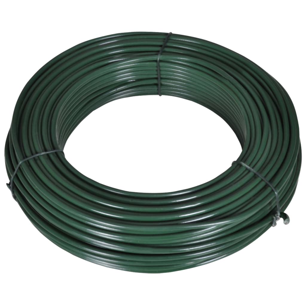 vidaXL Spanndraht 80 m 2,1/3,1 mm Stahl Grün