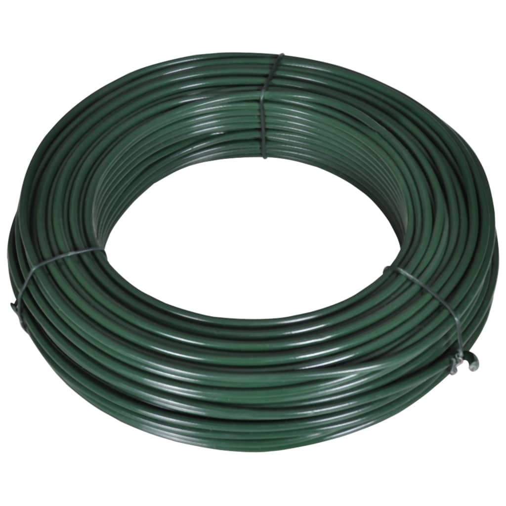 vidaXL Spanndraht 80 m 2,1/3,1 mm Stahl Grün