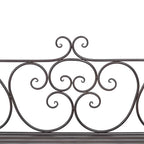 vidaXL Gartenbank 132 cm Stahl Antik Braun