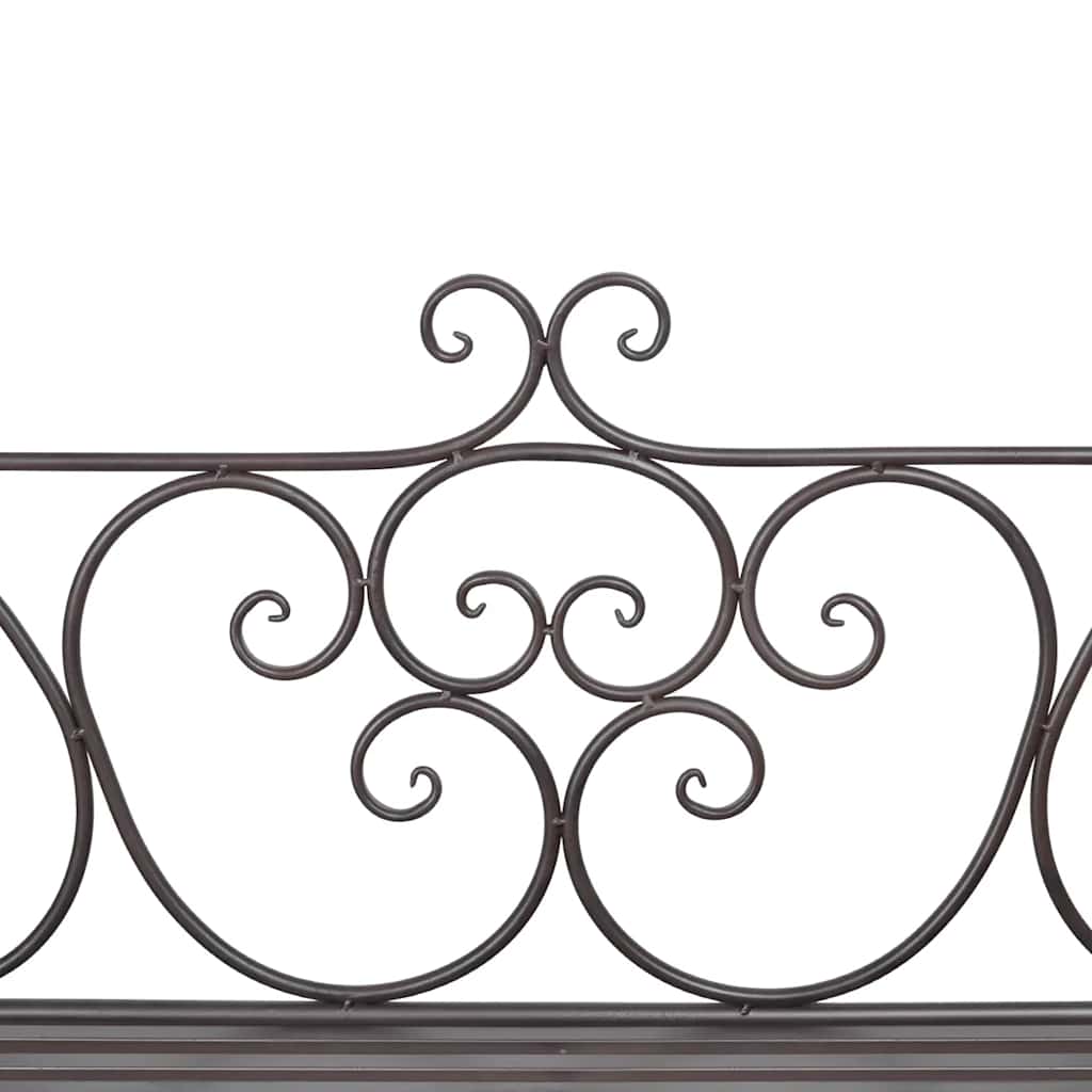 vidaXL Gartenbank 132 cm Stahl Antik Braun