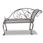 vidaXL Garten-Chaiselongue 128 cm Stahl Antik Braun