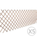 vidaXL Weidenzaun 5 Stk. 180x90 cm