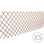 vidaXL Weidenzaun 5 Stk. 180x90 cm