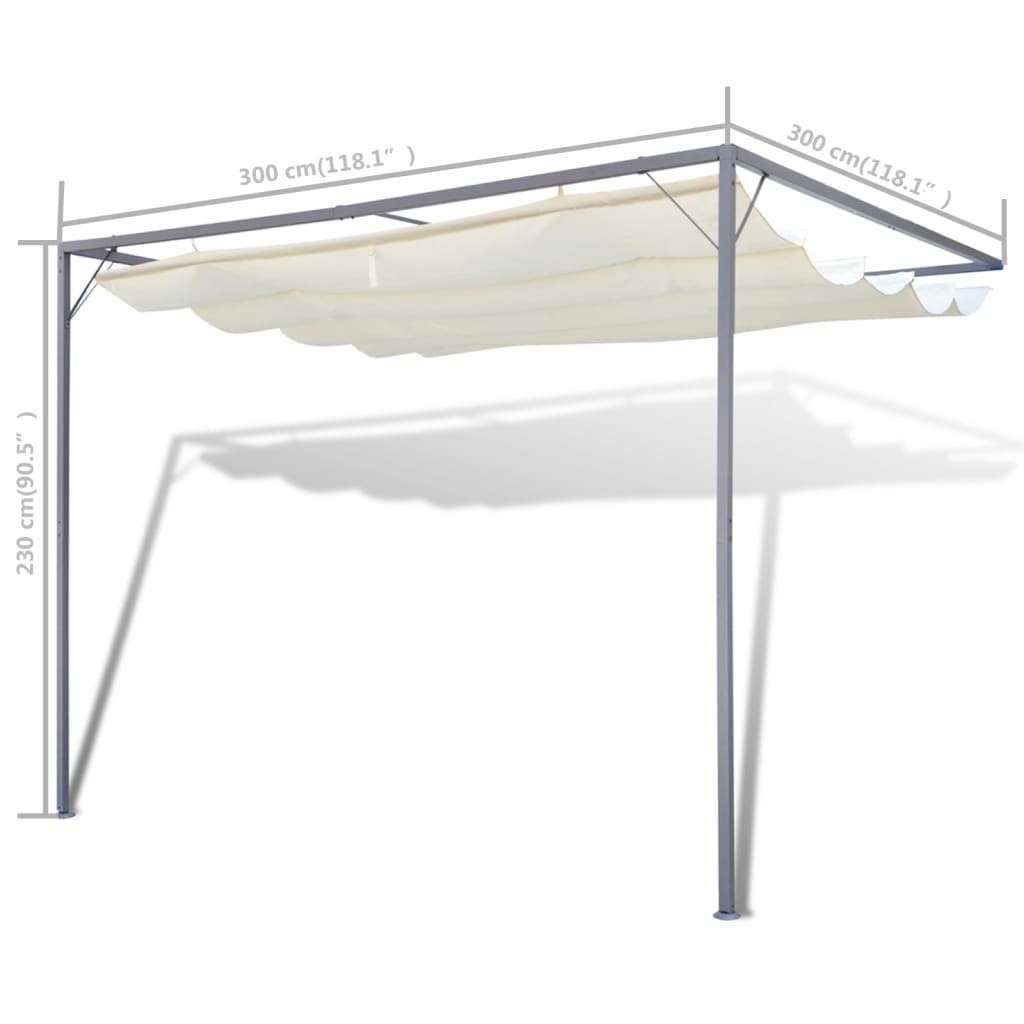 vidaXL Terrassenüberdachung Pergola Wandmarkise