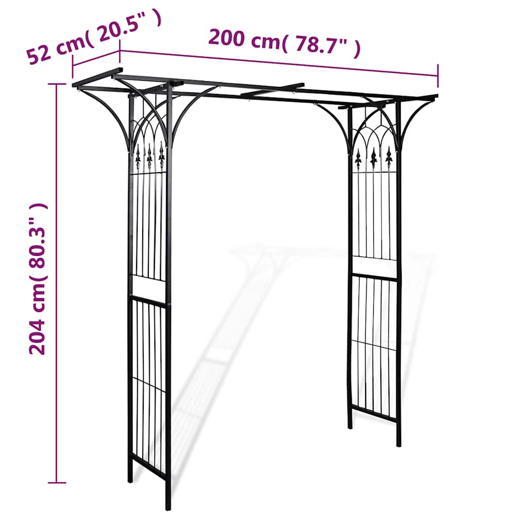 vidaXL Gartenbogen 200 x 52 x 204 cm