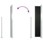 vidaXL Seitenmarkise 160x300 cm Schwarz