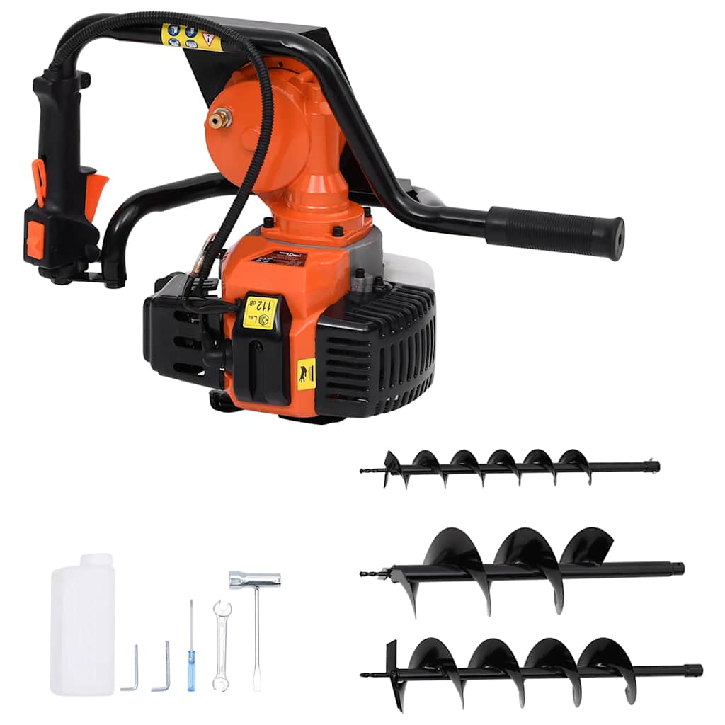 vidaXL Erdbohrer Orange