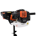 vidaXL Erdbohrer Orange