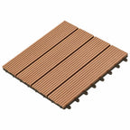 vidaXL Terrassenfliese 11 pcs Braun 30 x 30 cm WPC