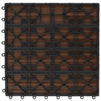 vidaXL Terrassenfliese 11 pcs Braun 30 x 30 cm WPC