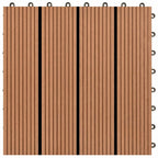 vidaXL Terrassenfliese 11 pcs Braun 30 x 30 cm WPC