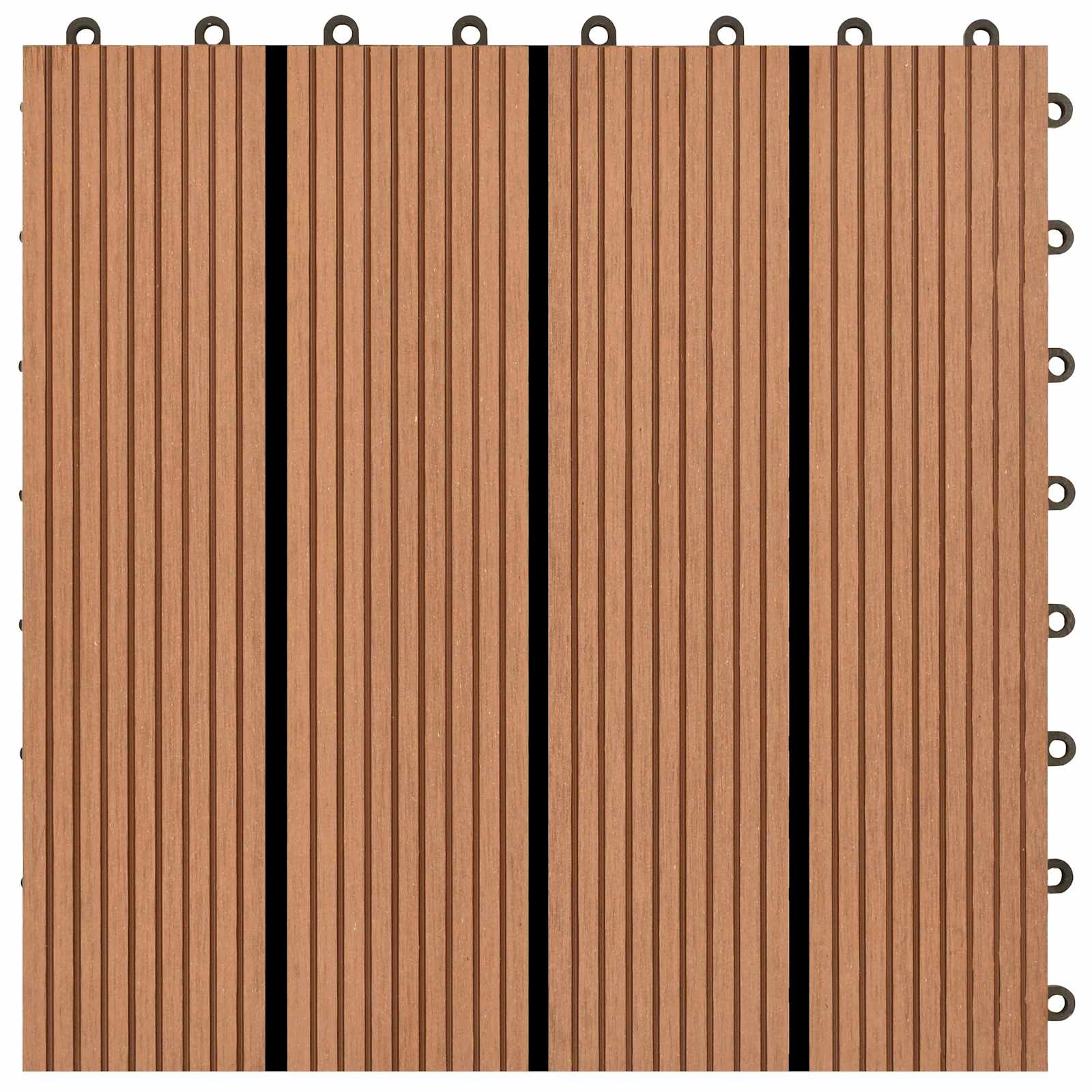 vidaXL Terrassenfliese 11 pcs Braun 30 x 30 cm WPC
