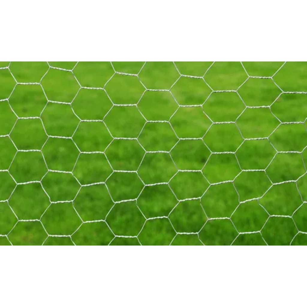 vidaXL Maschendraht Verzinkter Stahl 25x0,5 m Silbern