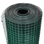 vidaXL Drahtzaun für Hühner Verzinkt mit PVC-Beschichtung 10x1 m Grün