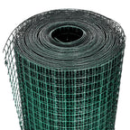 vidaXL Drahtzaun für Hühner Verzinkter Stahl 1x25 m Grün