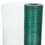 vidaXL Drahtzaun für Hühner Verzinkter Stahl 1x25 m Grün