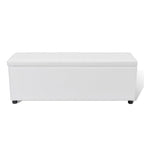 vidaXL Bank mit Stauraum Weiß 118x44x44 cm