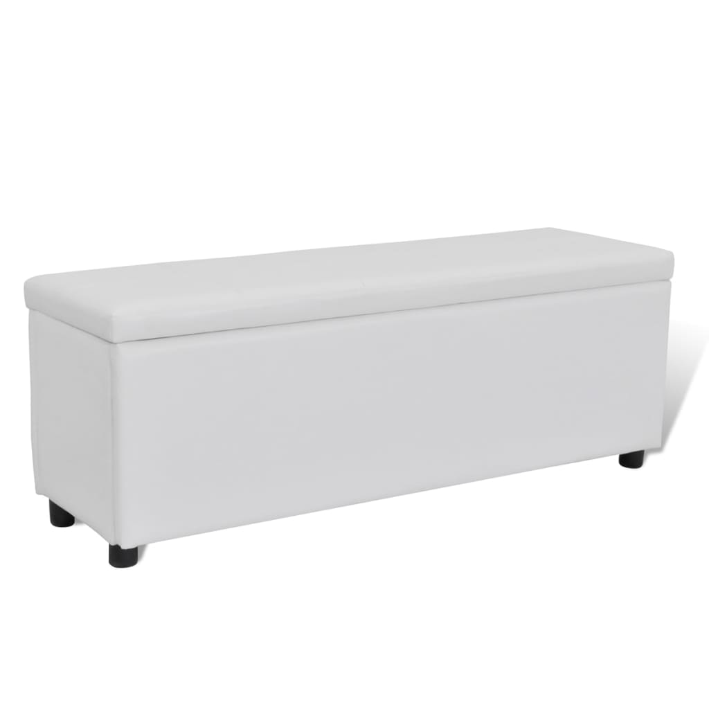 vidaXL Bank mit Stauraum Weiß 118x44x44 cm
