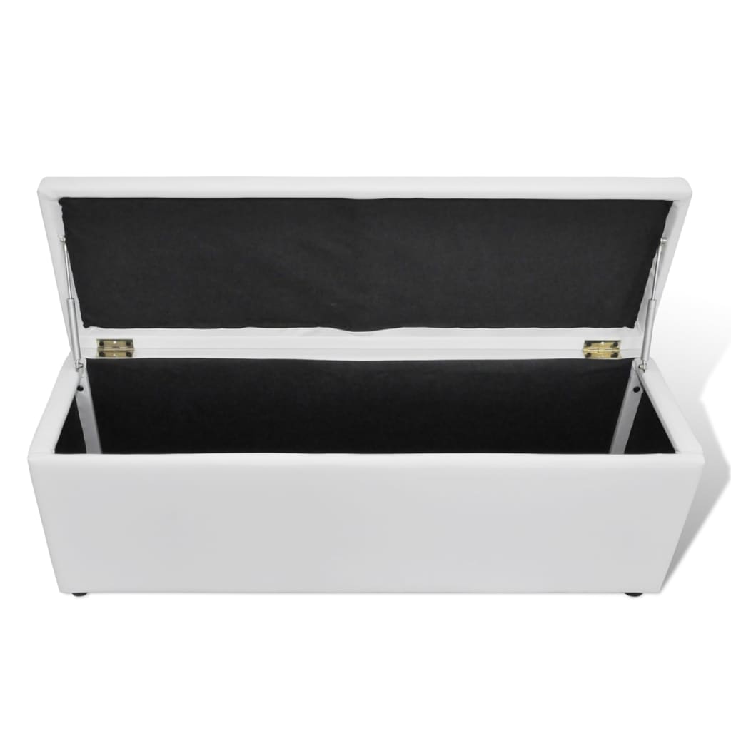 vidaXL Bank mit Stauraum Weiß 118x44x44 cm