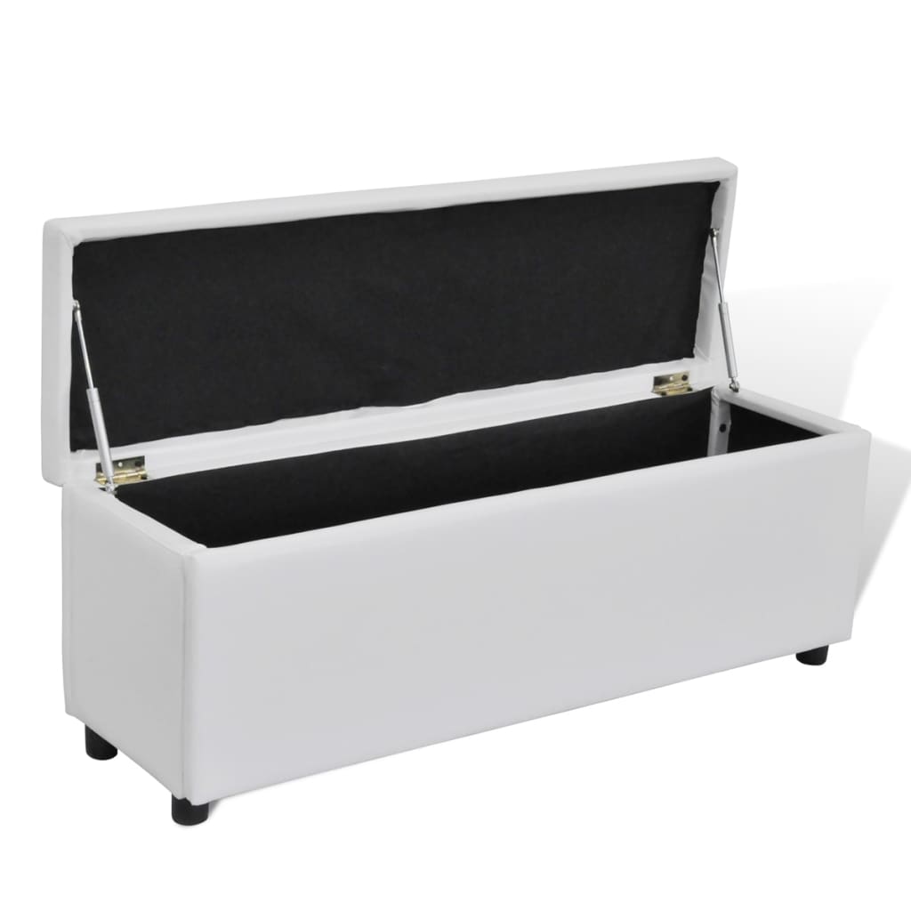 vidaXL Bank mit Stauraum Weiß 118x44x44 cm