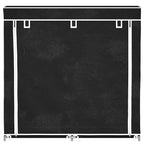 vidaXL Stoff Schuhschrank mit Abdeckung 115 x 28 x 110 cm Schwarz