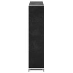 vidaXL Stoff Schuhschrank mit Abdeckung 115 x 28 x 110 cm Schwarz