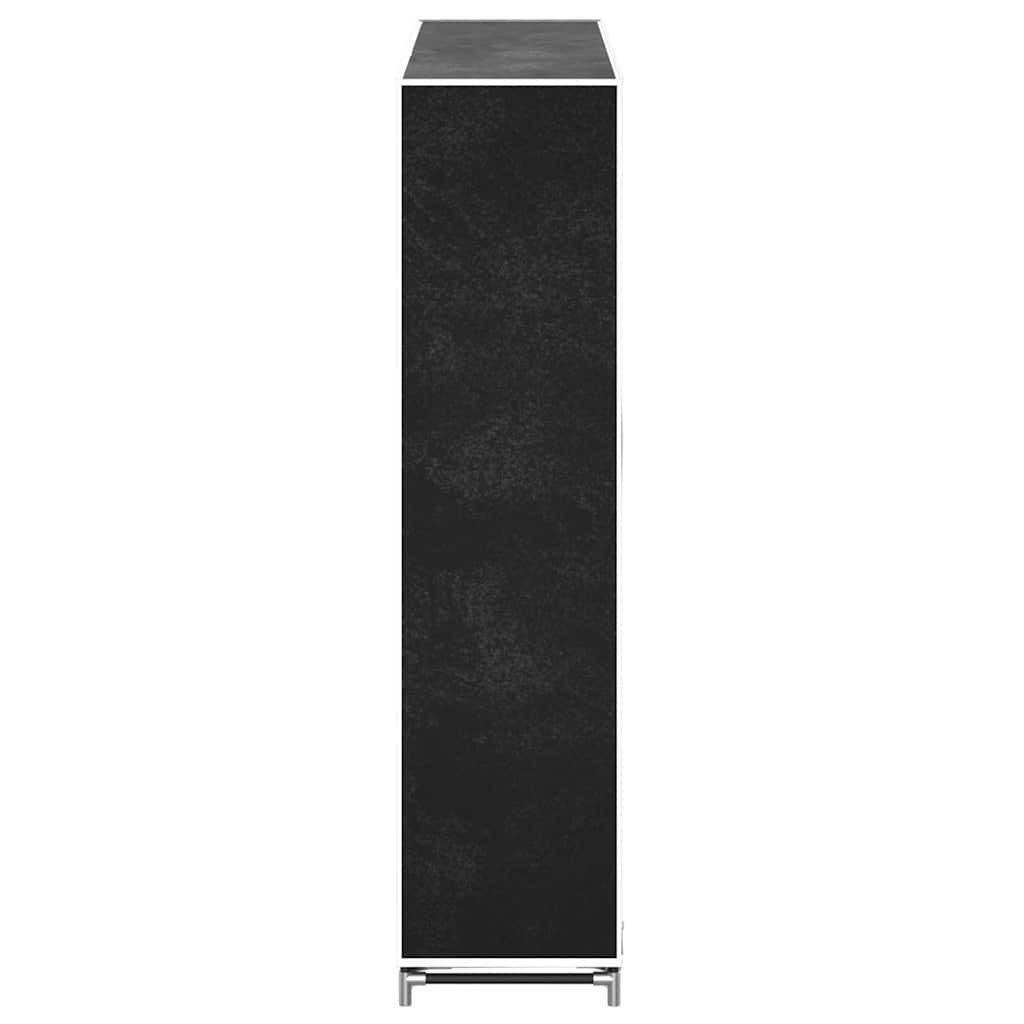 vidaXL Stoff Schuhschrank mit Abdeckung 115 x 28 x 110 cm Schwarz