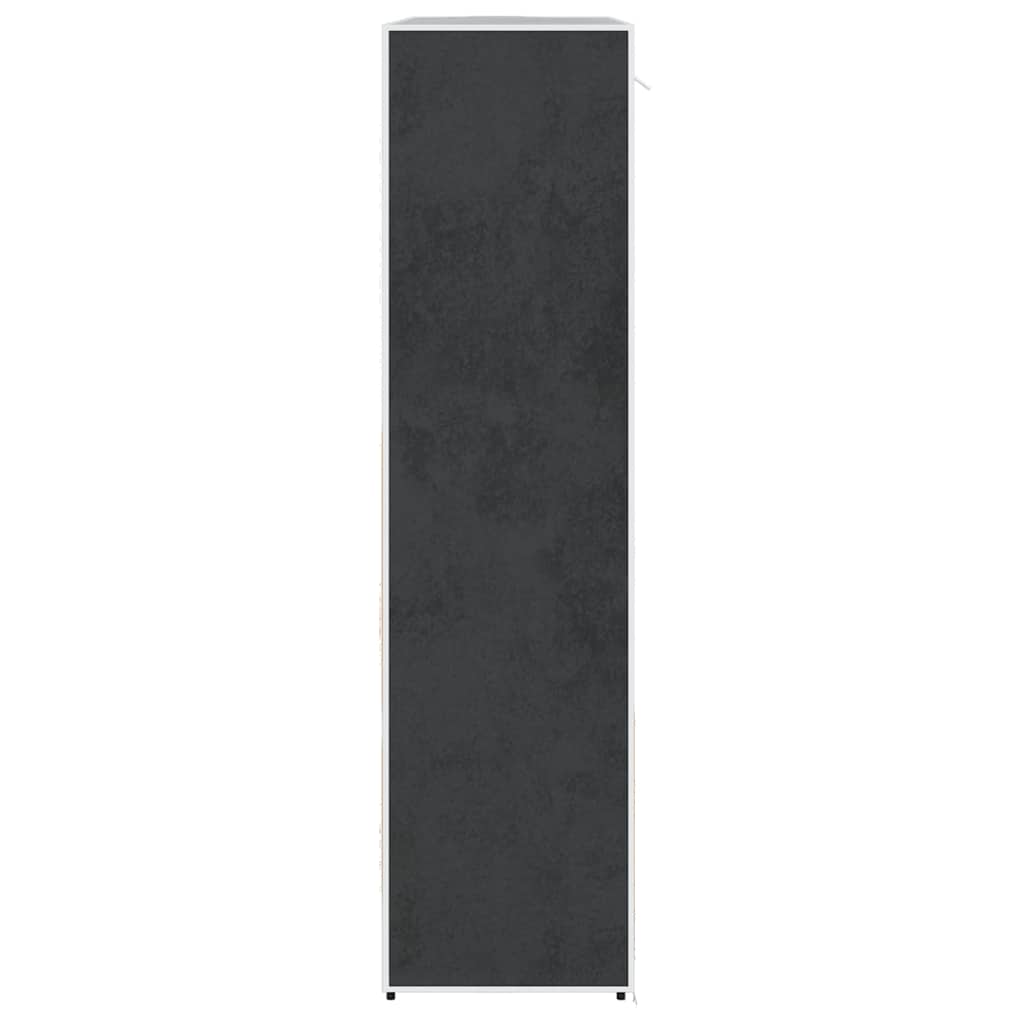 vidaXL Stoffschrank mit Fächern Kleiderstangen 45×150×176 cm Schwarz