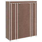 vidaXL Stoffschrank mit Fächern und Stangen 45×150×176 cm Braun