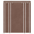vidaXL Stoffschrank mit Fächern und Stangen 45×150×176 cm Braun