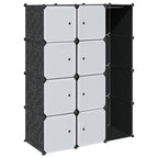 vidaXL Modularer Schrank mit 9 Fächern 109x36,5x143cm Schwarz und Weiß