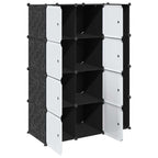 vidaXL Modularer Schrank mit 9 Fächern 109x36,5x143cm Schwarz und Weiß