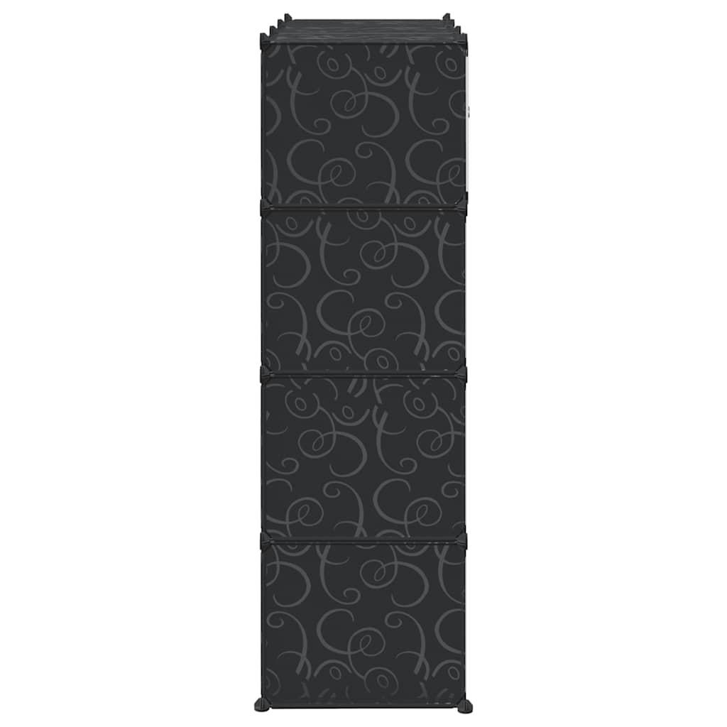 vidaXL Modularer Schrank mit 9 Fächern 109x36,5x143cm Schwarz und Weiß