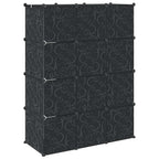 vidaXL Modularer Schrank mit 9 Fächern 109x36,5x143cm Schwarz und Weiß