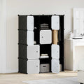 vidaXL Modularer Schrank mit 9 Fächern 109x36,5x143cm Schwarz und Weiß