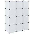 vidaXL Modularer Schrank mit 9 Fächern 109x36,5x143 cm Weiß