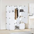 vidaXL Modularer Schrank mit 9 Fächern 109x36,5x143 cm Weiß
