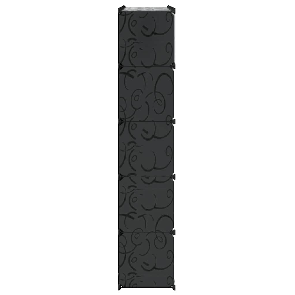 vidaXL Modularer Schrank mit 14 Fächern schwarz/weiß 37x146x180,5cm