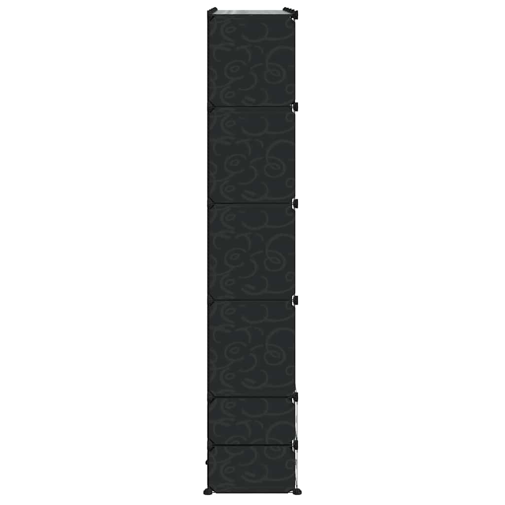 vidaXL Modularer Schrank mit 18 Fächern schwarz/weiß 37x146x180,5cm