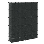 vidaXL Modularer Schrank mit 18 Fächern schwarz/weiß 37x146x180,5cm