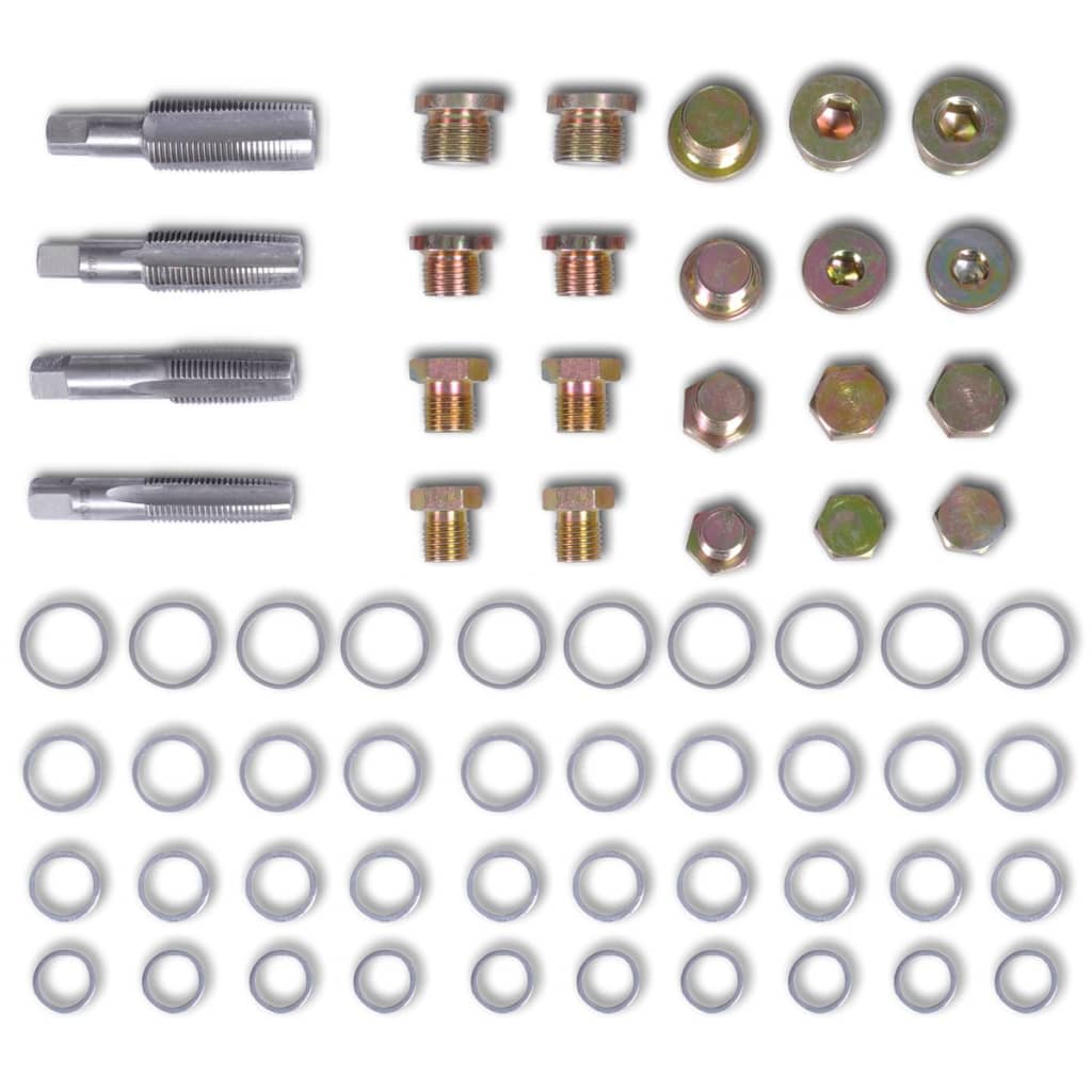 vidaXL 64-tlg. Reparatursatz Ölablassschrauben M13 M15 M17 M20