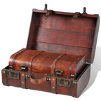 vidaXL Dekokoffer aus Holz 2 Stk. Retro-Stil Braun