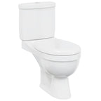 Toilette mit Spülkasten Weiß