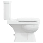 Toilette mit Spülkasten Weiß