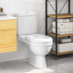Toilette mit Spülkasten Weiß