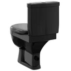 vidaXL Toilette mit Spülkasten Schwarz