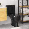vidaXL Toilette mit Spülkasten Schwarz