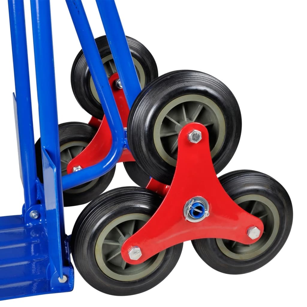 vidaXL Klappbare Sackkarre mit 6 Rädern Blau