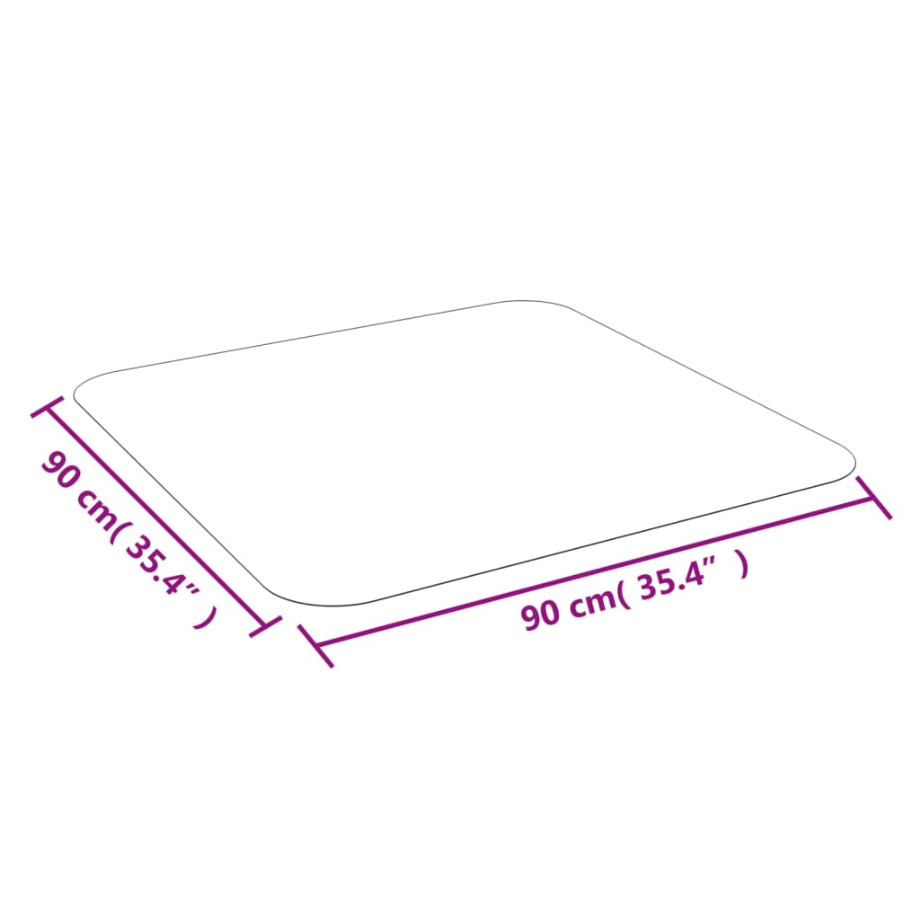 vidaXL Bodenschutzmatte für Laminat oder Teppich 90x90 cm